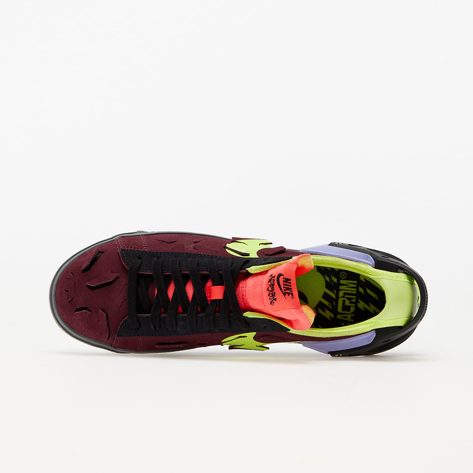 Pánske tenisky a topánky Nike Blazer Low x Acronym Night Maroon/ Lemon Venom-Black