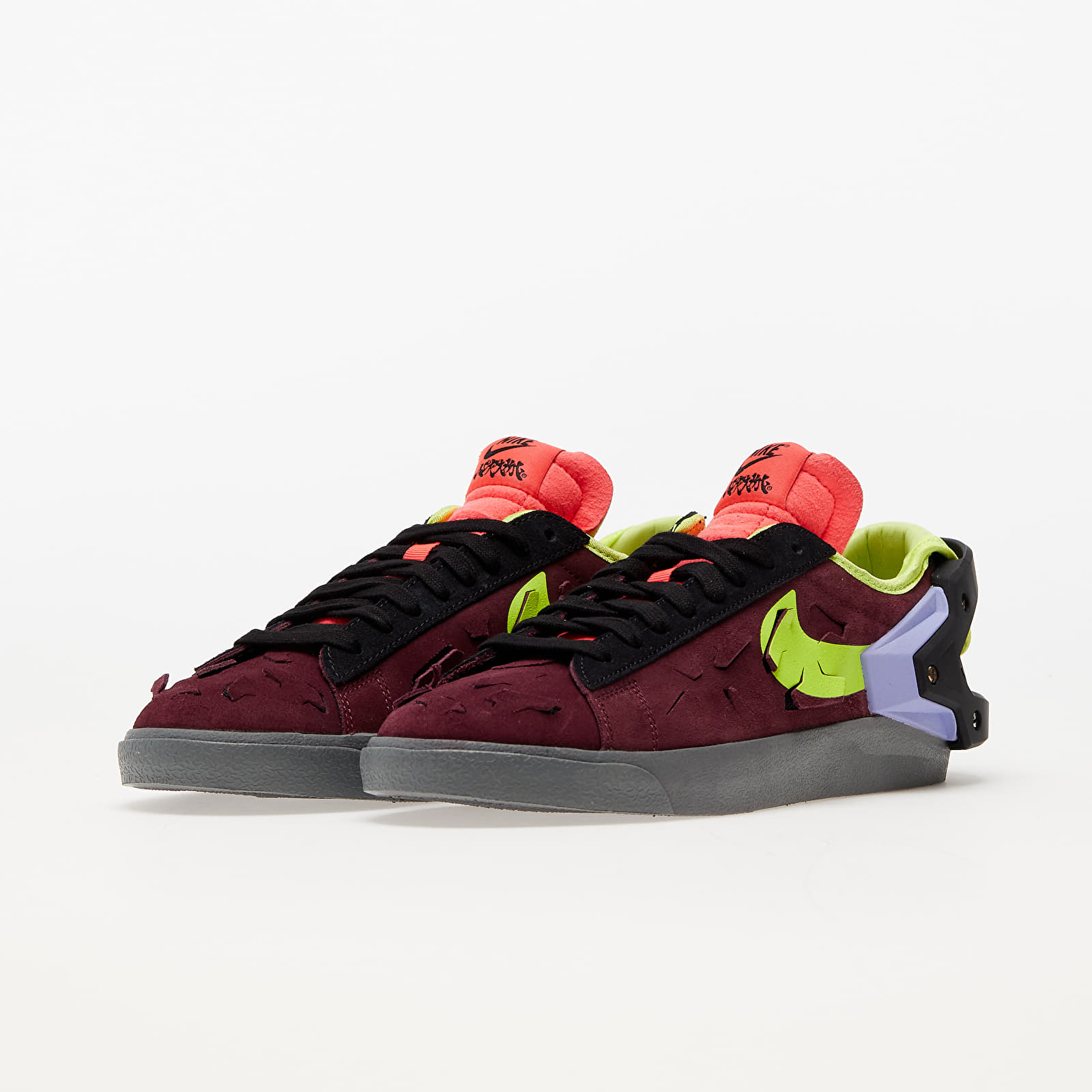 Pánske tenisky a topánky Nike Blazer Low x Acronym Night Maroon/ Lemon Venom-Black