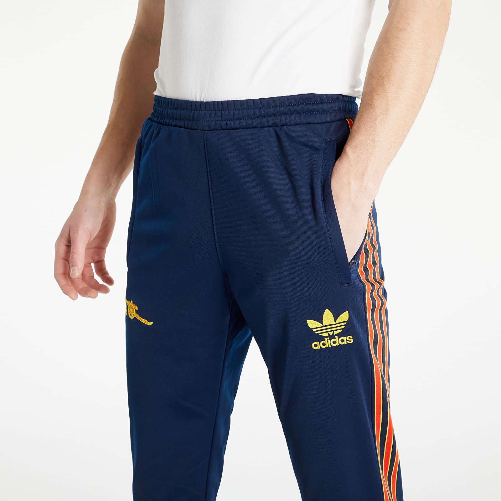 Blue and store yellow adidas pants