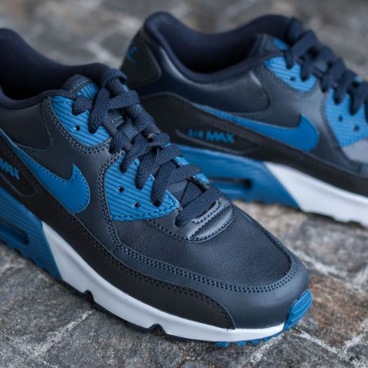 Nike air max 90 leather trainers in blue shop