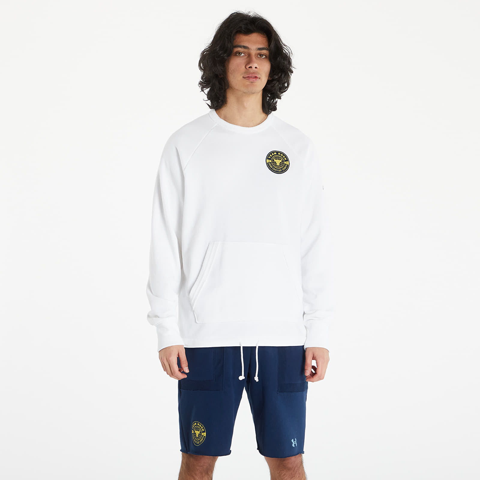 Hoodies and sweatshirts  Under Armour Project Rock Heavyweight Terry Crew White/ Mississippi