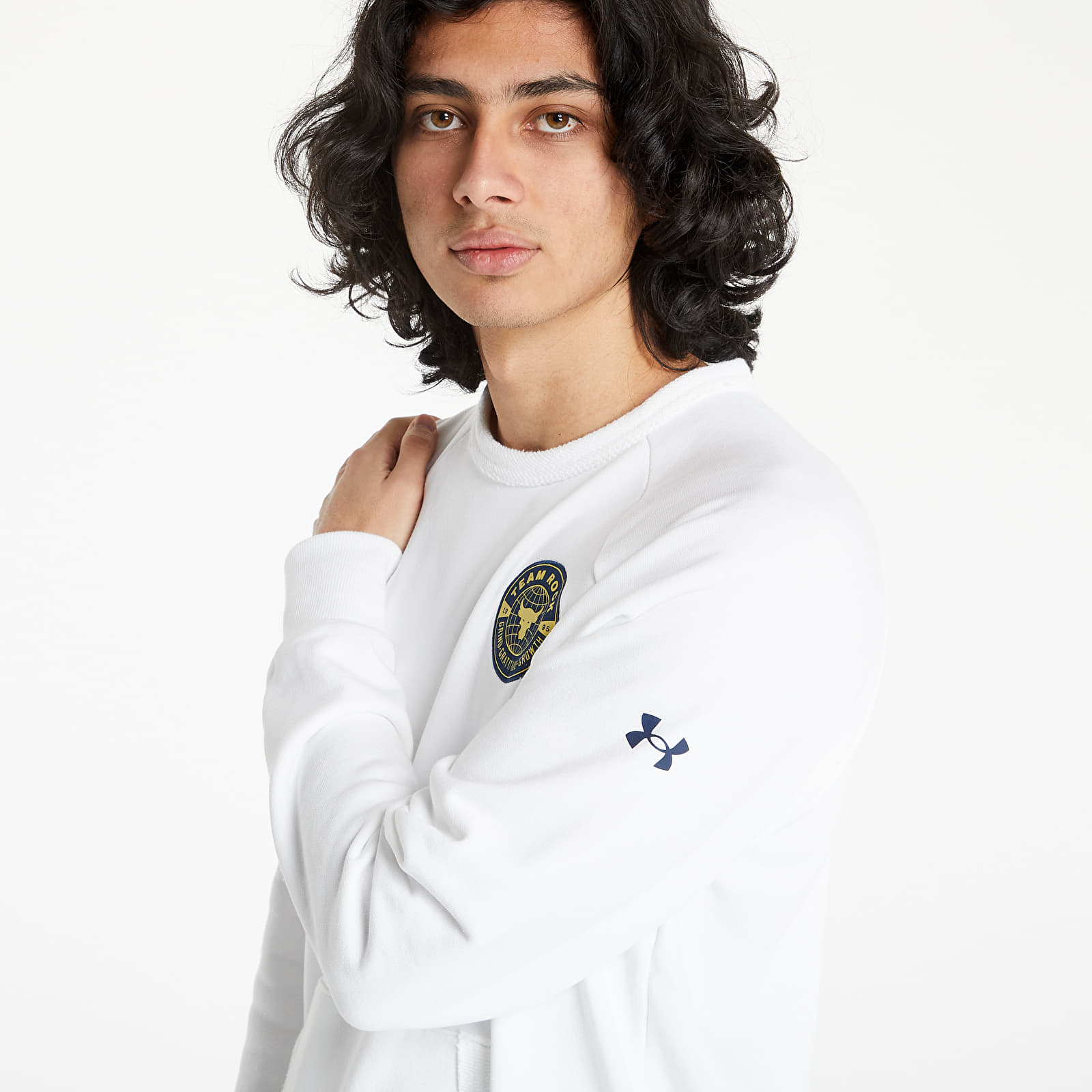 Hoodies and sweatshirts  Under Armour Project Rock Heavyweight Terry Crew White/ Mississippi