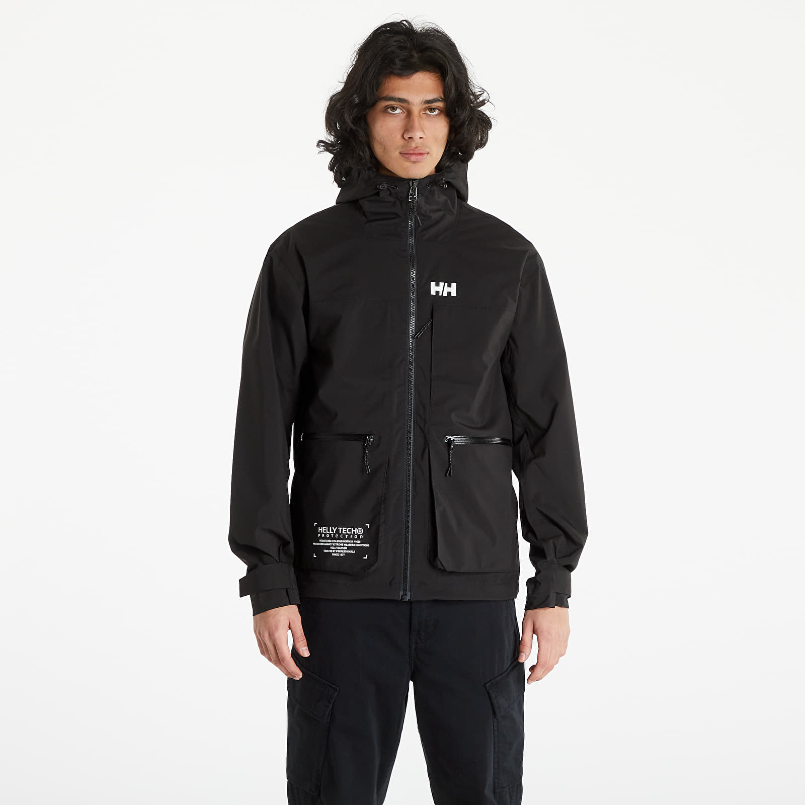 Helly hansen black rain jacket 2025
