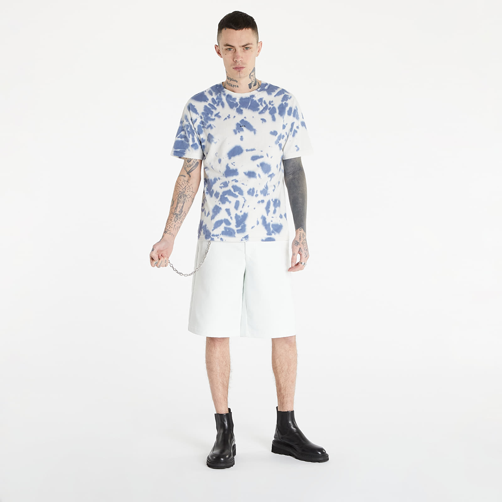 T-shirts A.P.C. Adrien Tee White/ Indigo