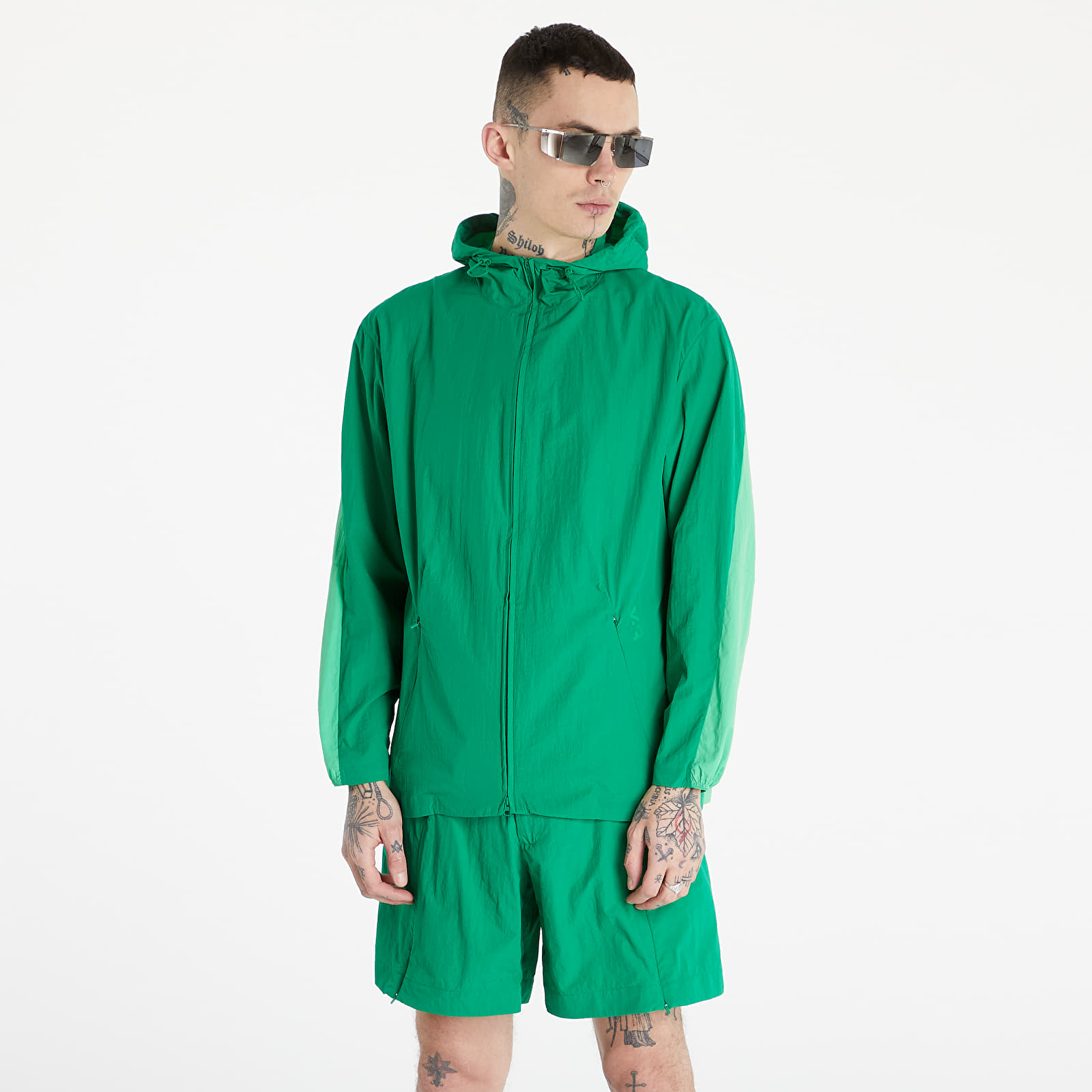 Jackets Y-3 M Cl Light Shell Run Winbreaker Green/ Semi Flash Lime