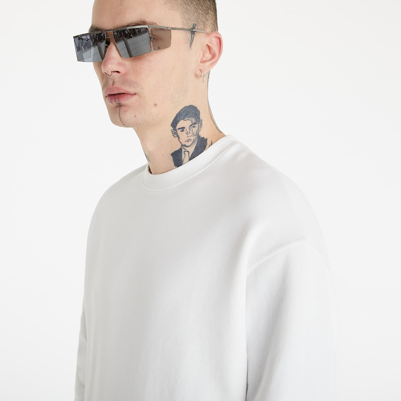 Mikiny Y-3 U Ch1 Logo Crew Sweatshirt Core White