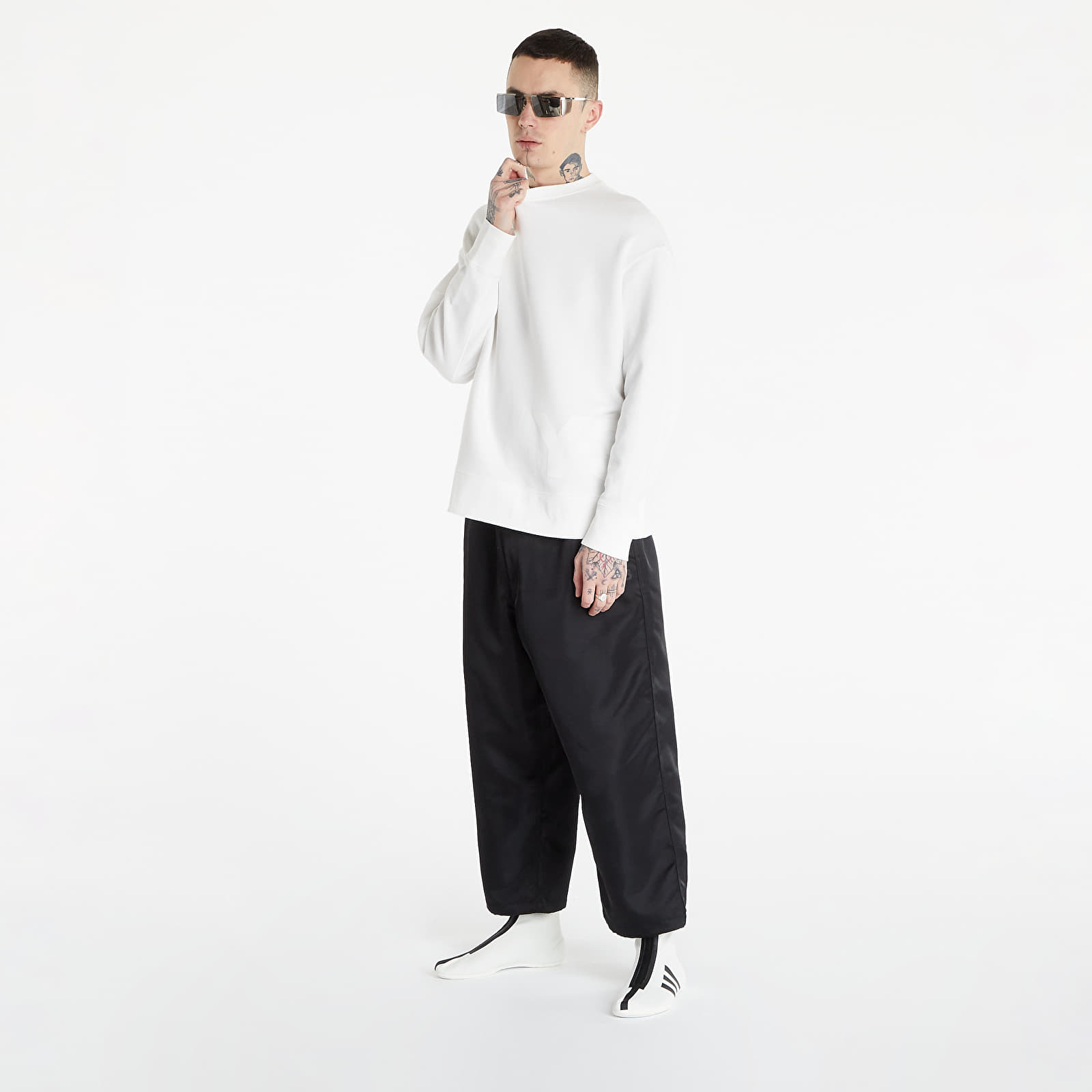 Mikiny Y-3 U Ch1 Logo Crew Sweatshirt Core White