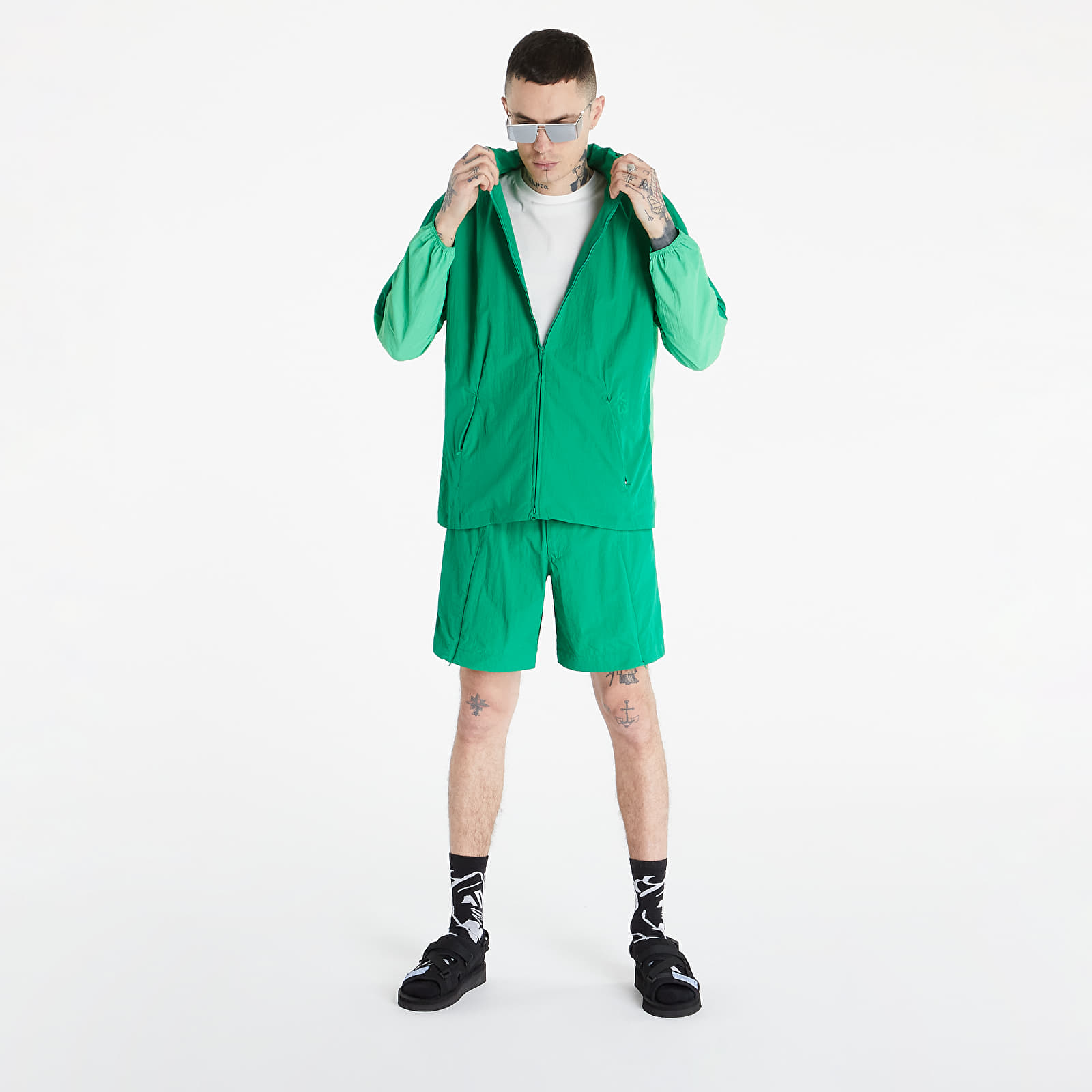 Jackets Y-3 M Cl Light Shell Run Winbreaker Green/ Semi Flash Lime