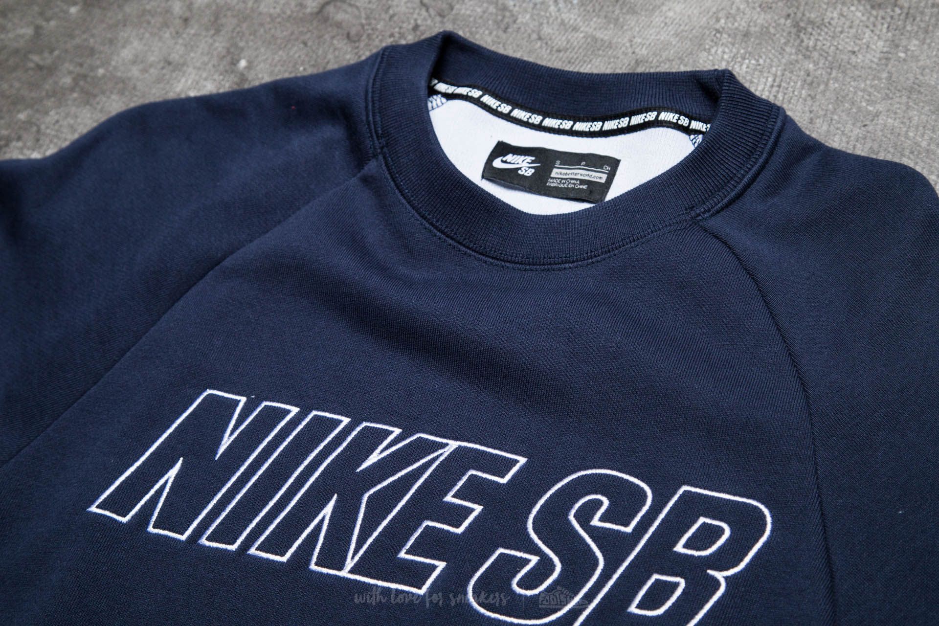 Sweatjacken und Sweatshirts Nike SB Everett Reveal Crew Navy/ White