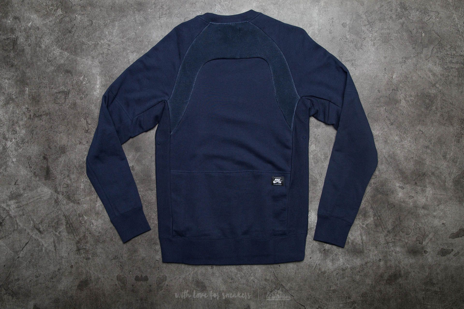 Sweatjacken und Sweatshirts Nike SB Everett Reveal Crew Navy/ White
