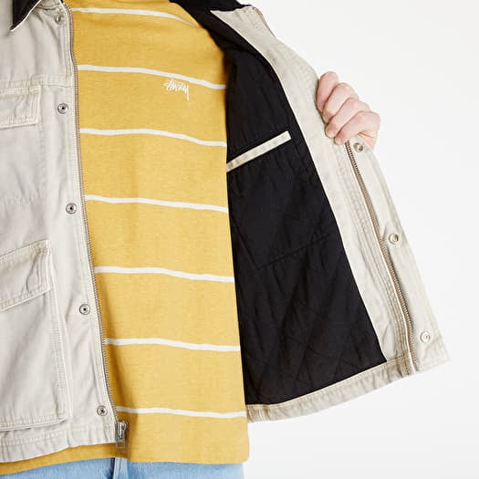 Jackets Stüssy Washed Canvas Shop Jacket Bone | Footshop