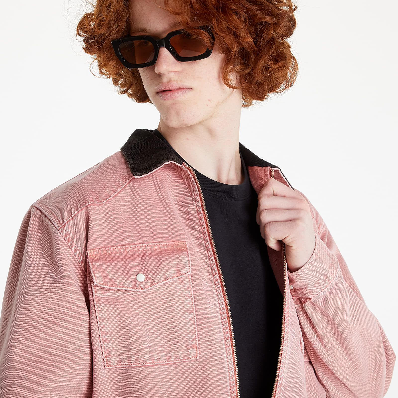 Jacken Stüssy Washed Canvas Work Shirt Dusty Rose
