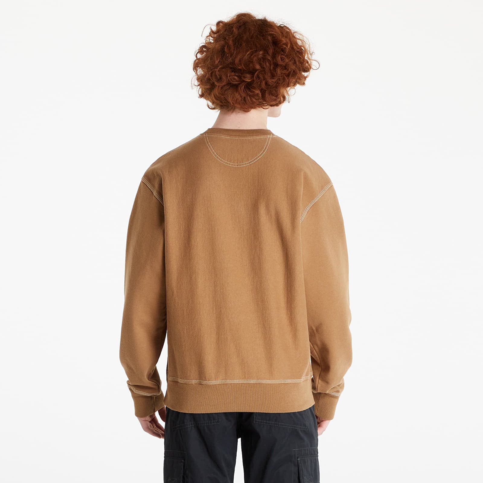 Hoodies and sweatshirts  Stüssy Contrast Stitch Label Crewneck Brown