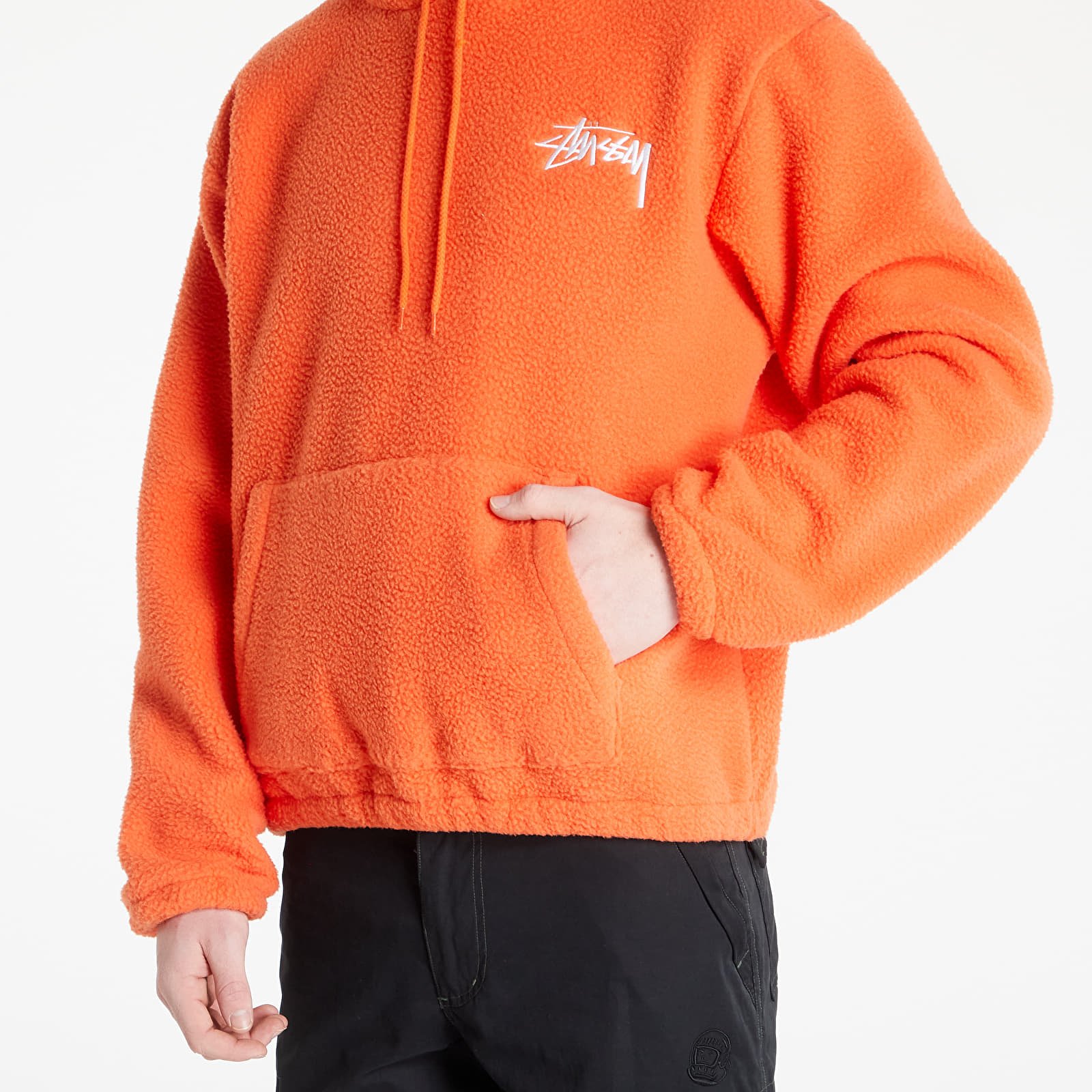 Hupparit ja collegepaidat Stüssy Bronson Sherpa Hoodie Safety Orange