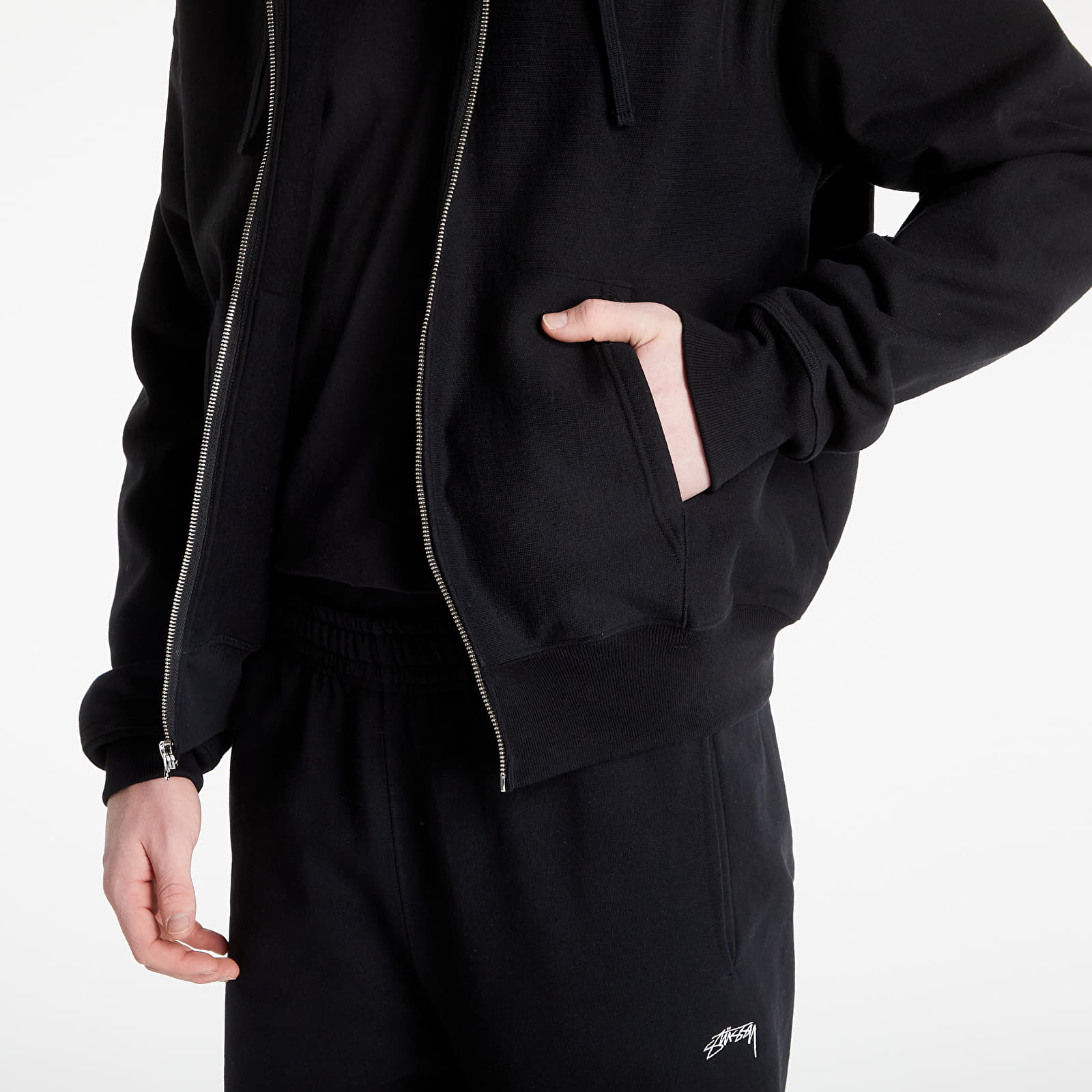 Hoodies and sweatshirts  Stüssy Stock Logo Zip Hoodie Black