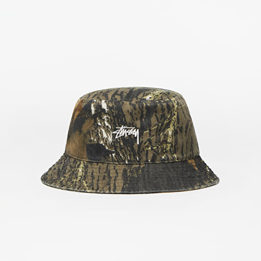 Bucket hats Stussy Washed Stock Bucket Hat Leaf Camo Footshop