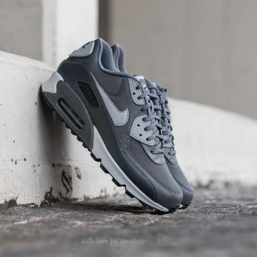 Nike air max 90 essential trainer anthracite / wolf grey / white top