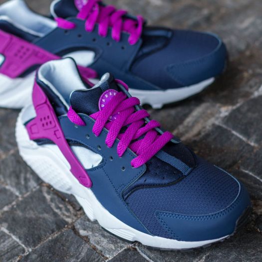 Women s shoes Nike Huarache Run GS Midnight Navy Hyper Violet Footshop