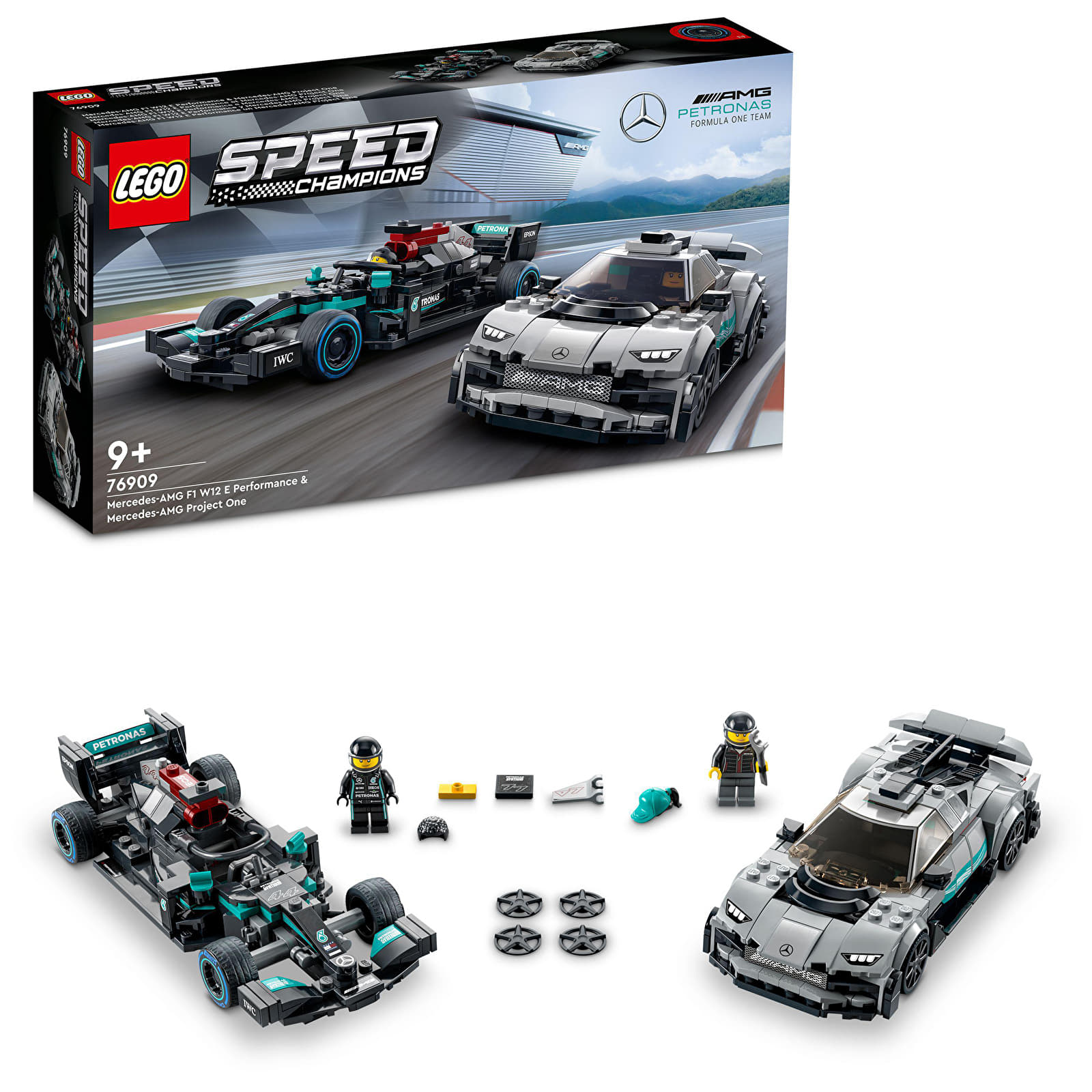 Zestawy LEGO® LEGO®️ Speed Champions 76909 Mercedes-AMG F1 W12 E Performance e Mercedes-AMG Project One