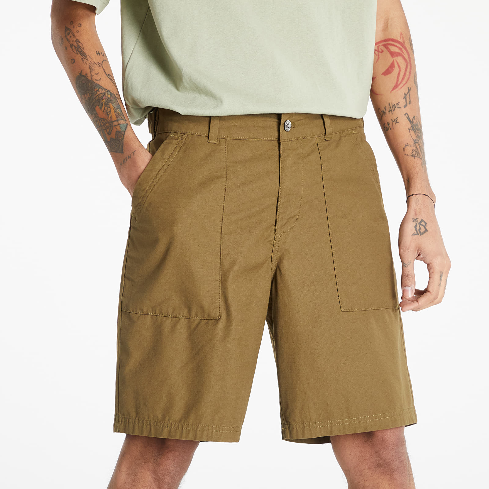 Kratke hlače The North Face M Ripstop Cotton Shorts Military Olive
