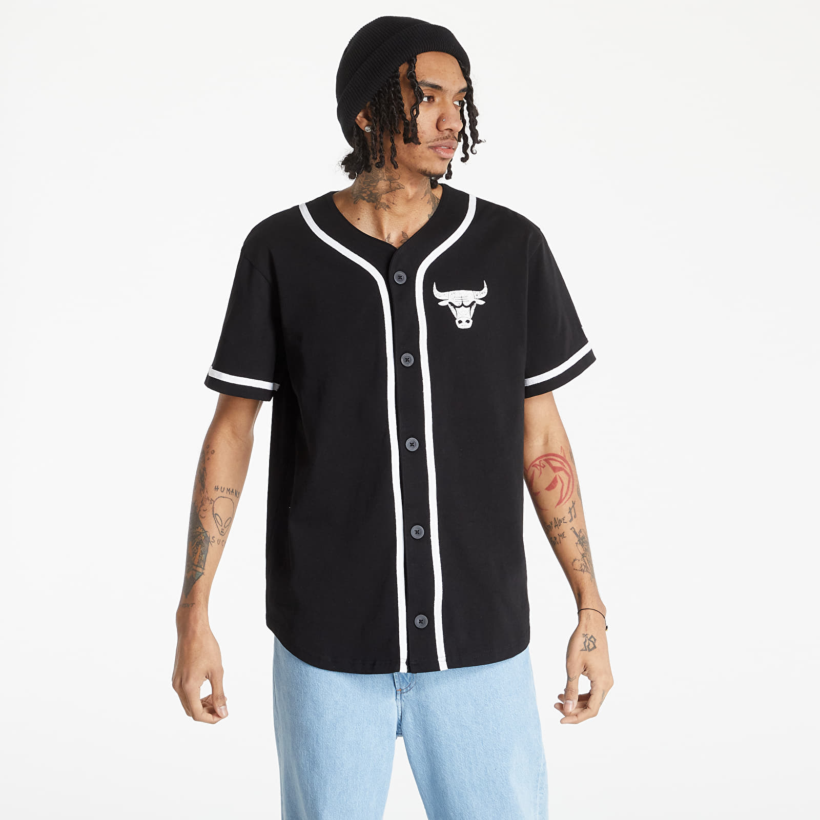 Maglietta Uomo New Era NBA Chicago Bulls Logo AOP Distressed | T-Shirt Ufficiale In Cotone
