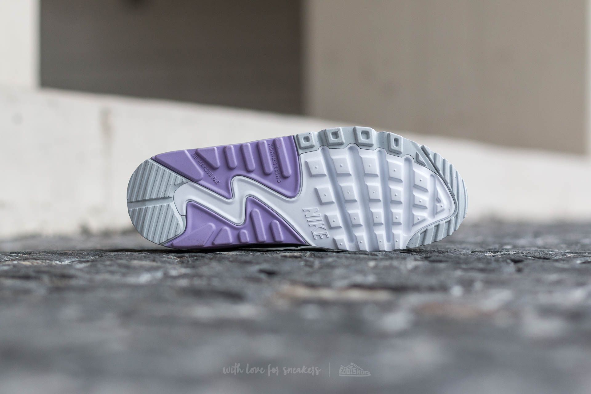Zapatillas mujer Nike Air Max 90 SE Leather (GS) Pure Platinum/ Urban Lilac-Anthracite-White