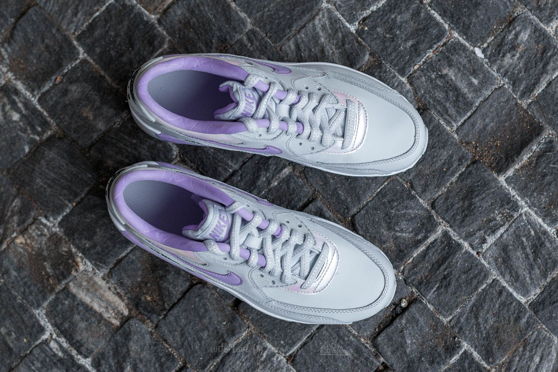 Zapatillas mujer Nike Air Max 90 SE Leather (GS) Pure Platinum/ Urban Lilac-Anthracite-White