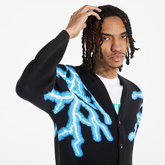 Sweaters PLEASURES Volt Jacquard Cardigan Black | Footshop