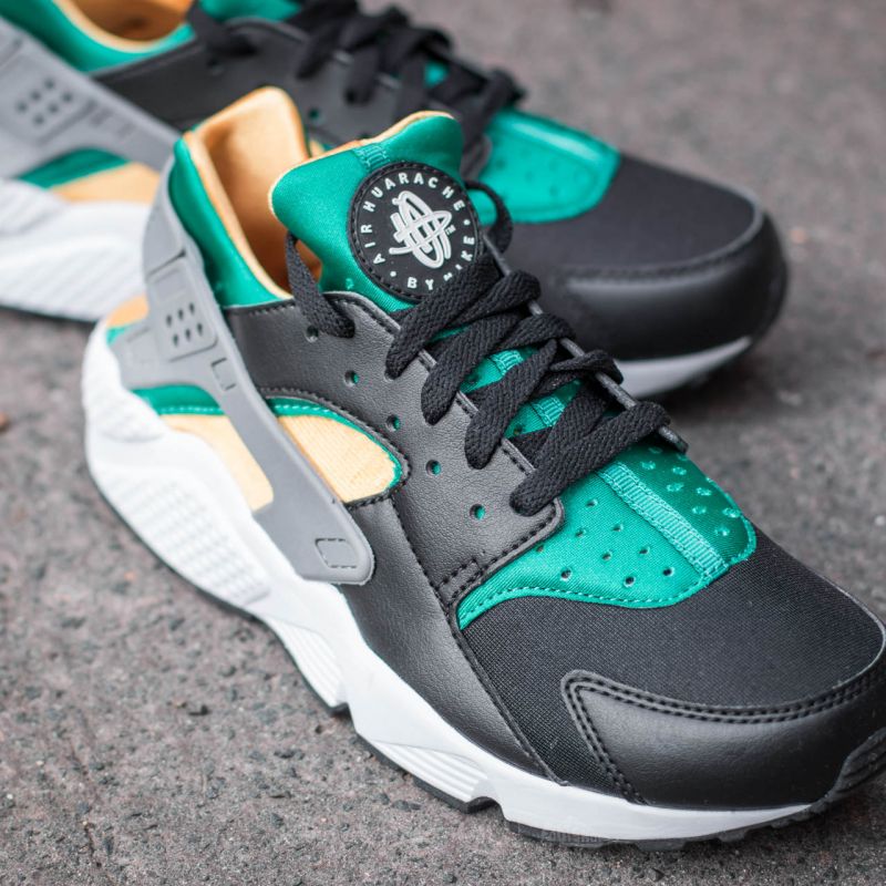 Nike Air Huarache Black/ White-Emerald-Resin | Footshop