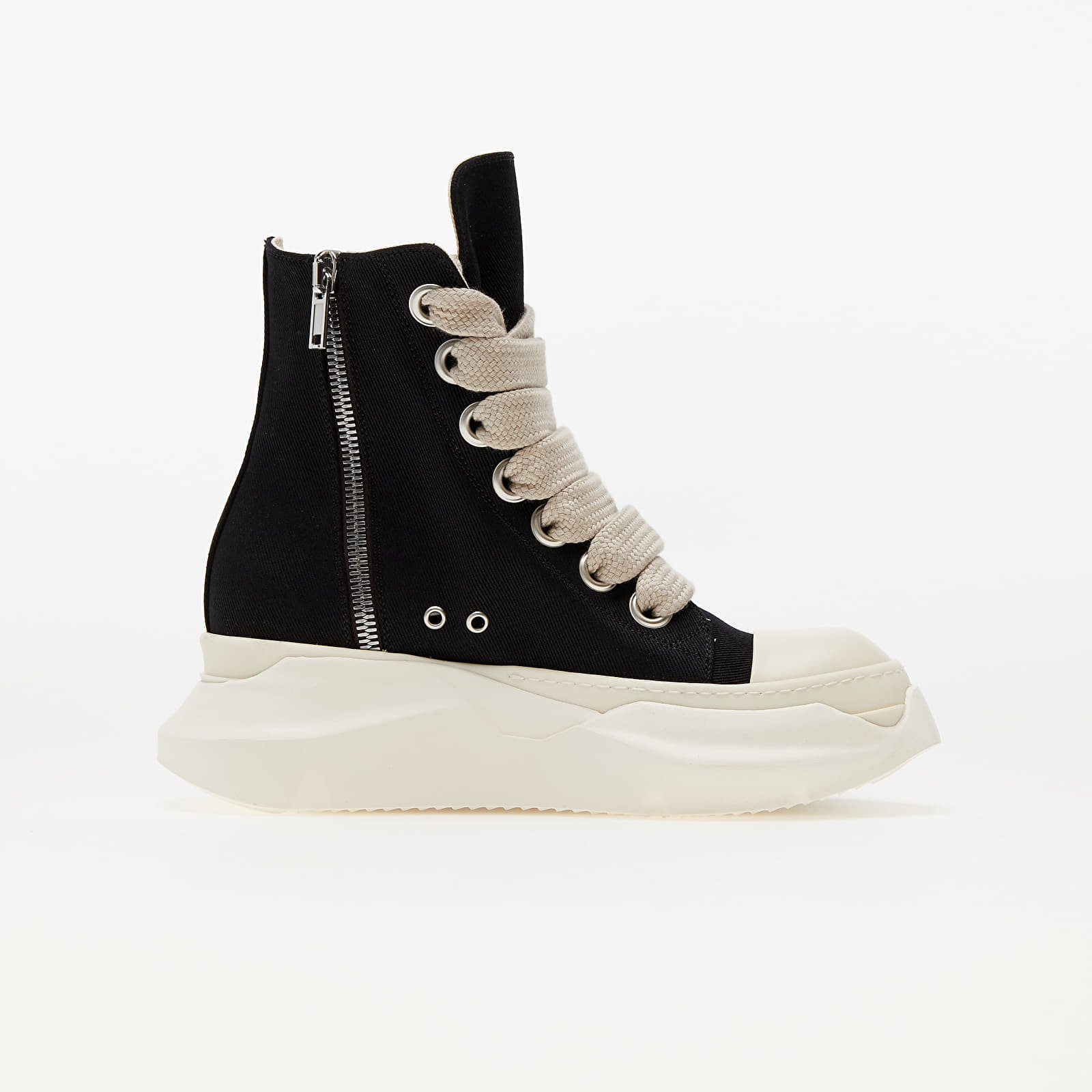 Skor för män Rick Owens Abstract Sneak Black/ Milk/ Milk