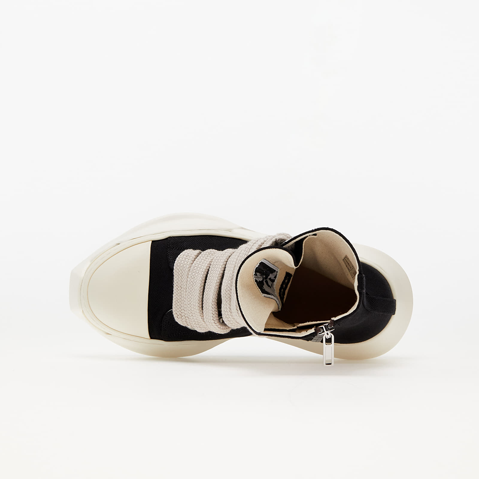 Skor för män Rick Owens Abstract Sneak Black/ Milk/ Milk