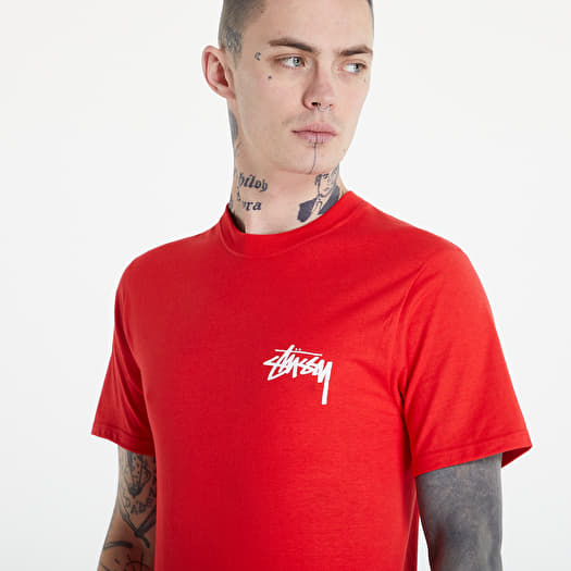 Stussy red shirt on sale
