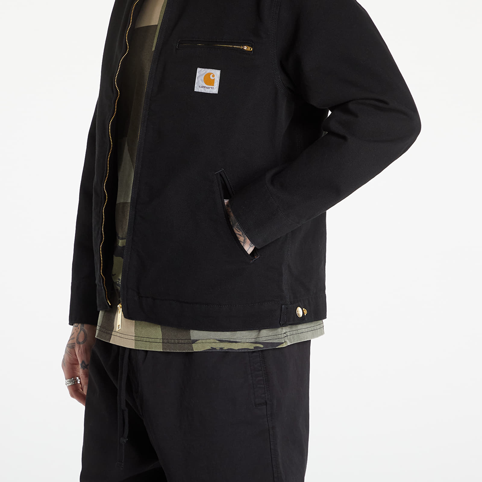 Jacken Carhartt WIP Detroit Jacket Black/ Black Rinsed