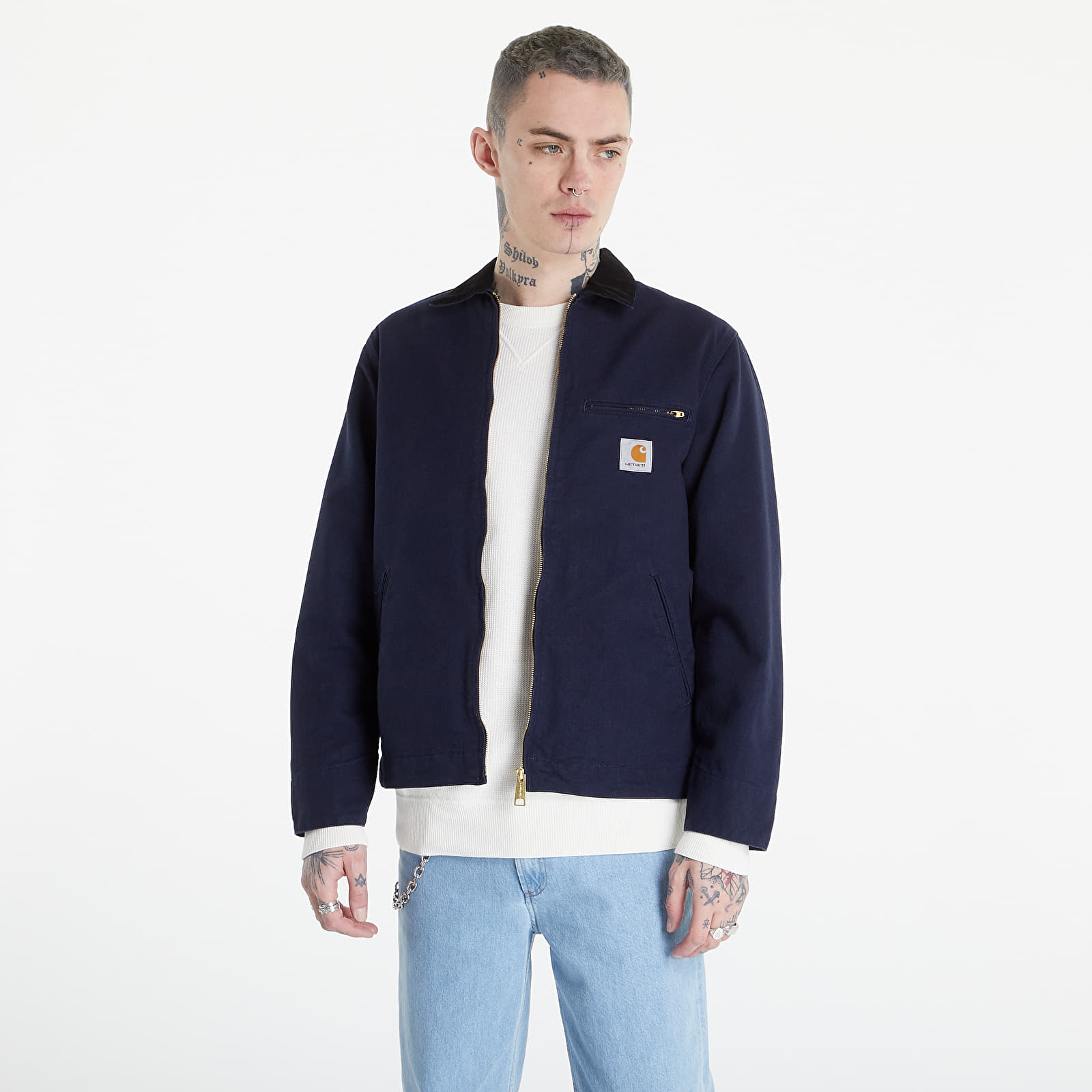 Geci Carhartt WIP Detroit Jacket Dark Navy/ Black Rinsed