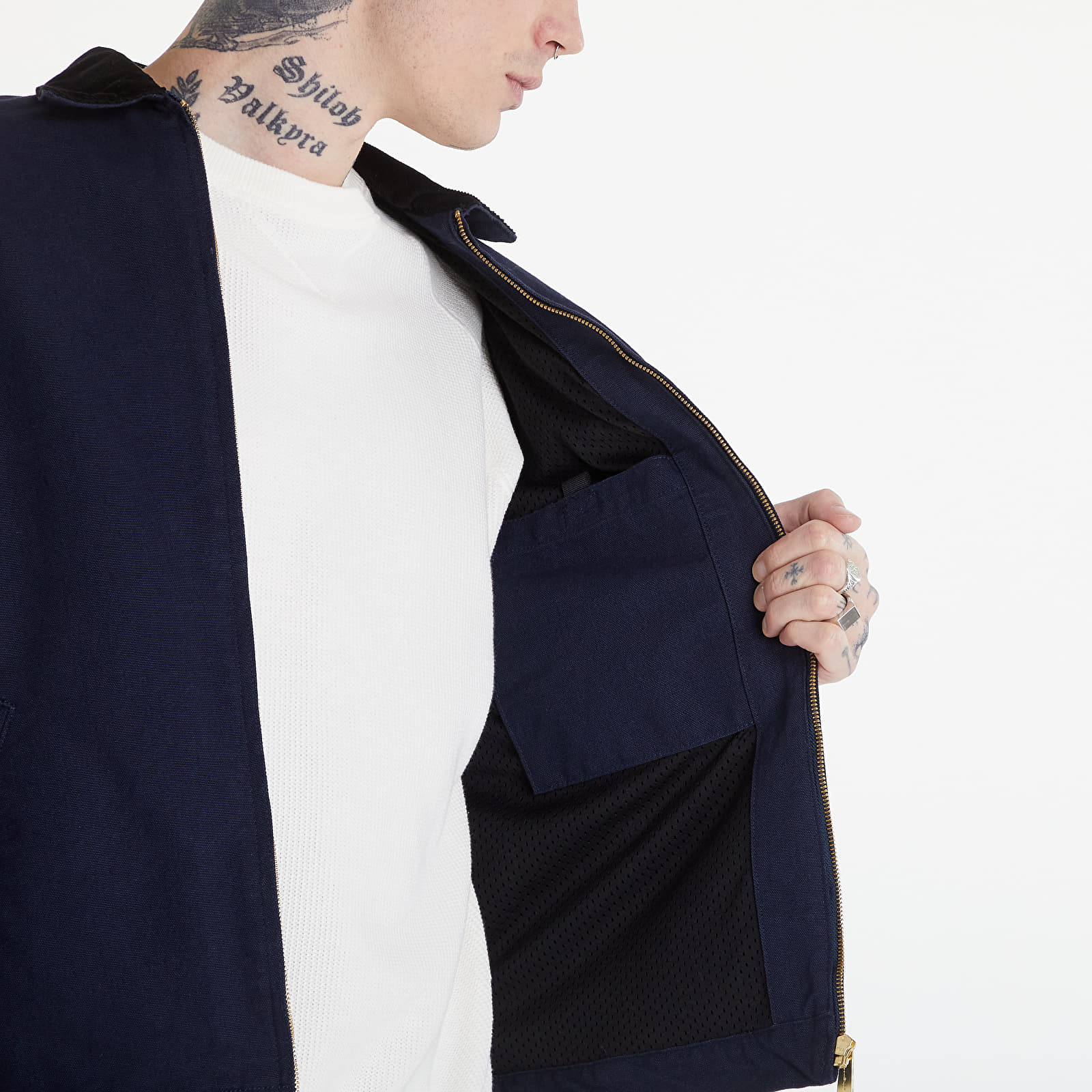 Geci Carhartt WIP Detroit Jacket Dark Navy/ Black Rinsed