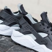 black and silver huaraches