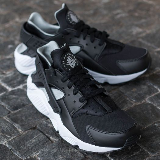 Men s shoes Nike Air Huarache Black Flt Silver White Footshop