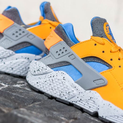 Nike air huarache blue and gold on sale