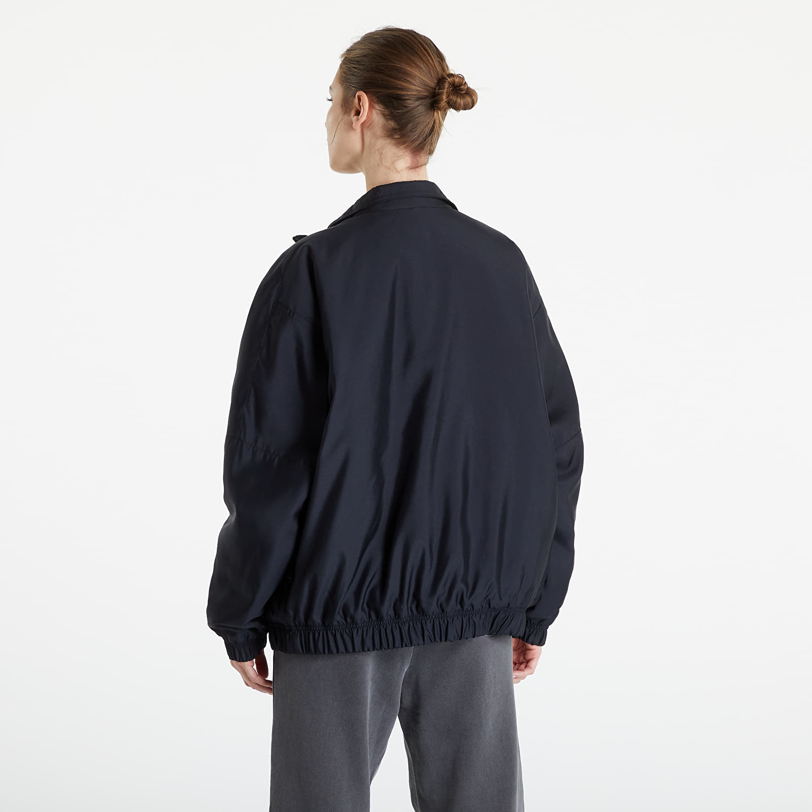Bombers Nike Sportswear Solo Swoosh Satin Bomber Jacket Black/ Doll/ White