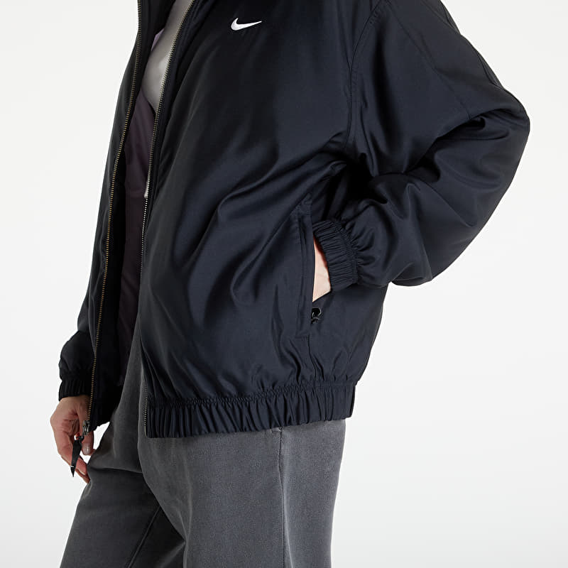 Nike Sportswear Solo Swoosh Satin Bomber Jacket Black/Doll/White