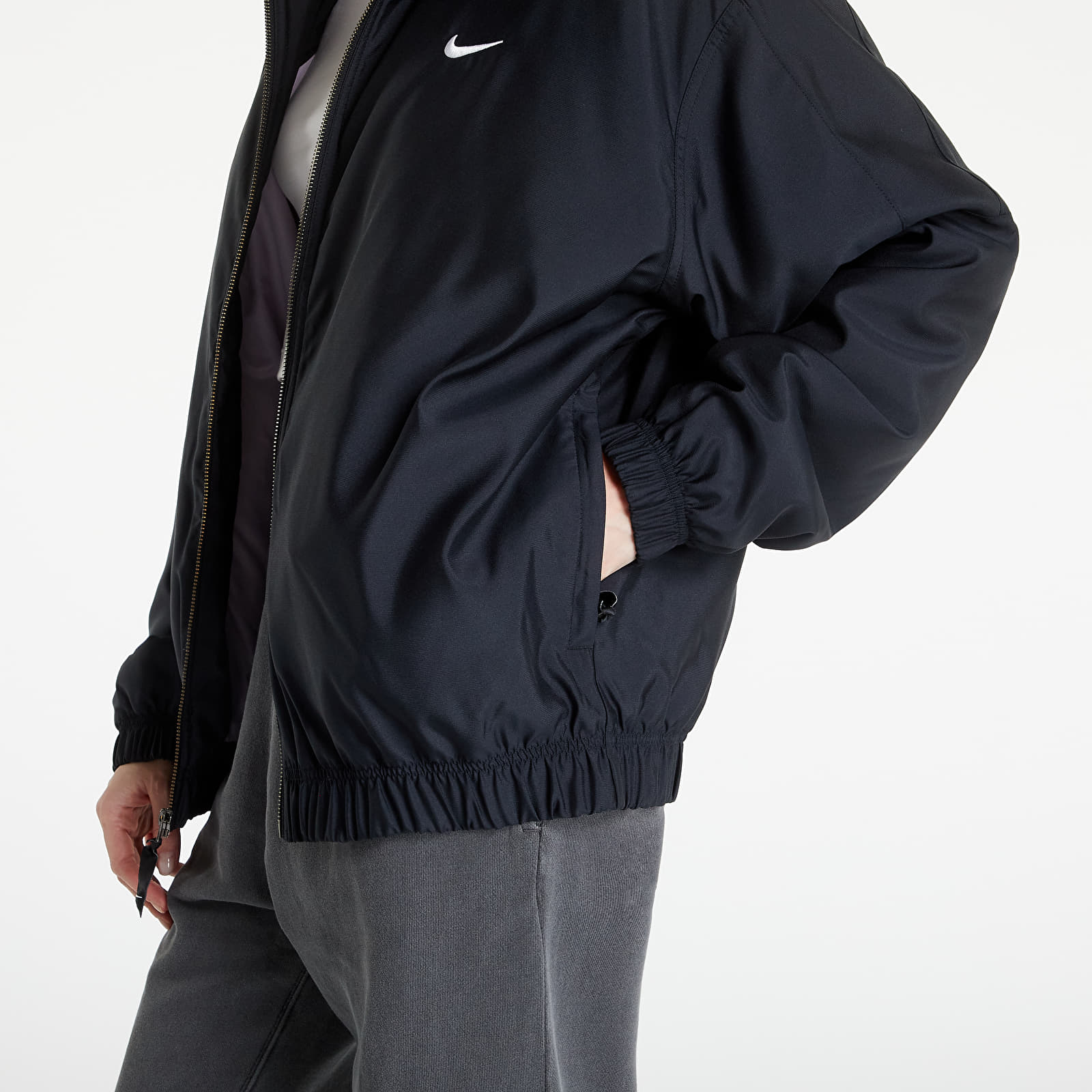 Nike satin bomber sales jacket
