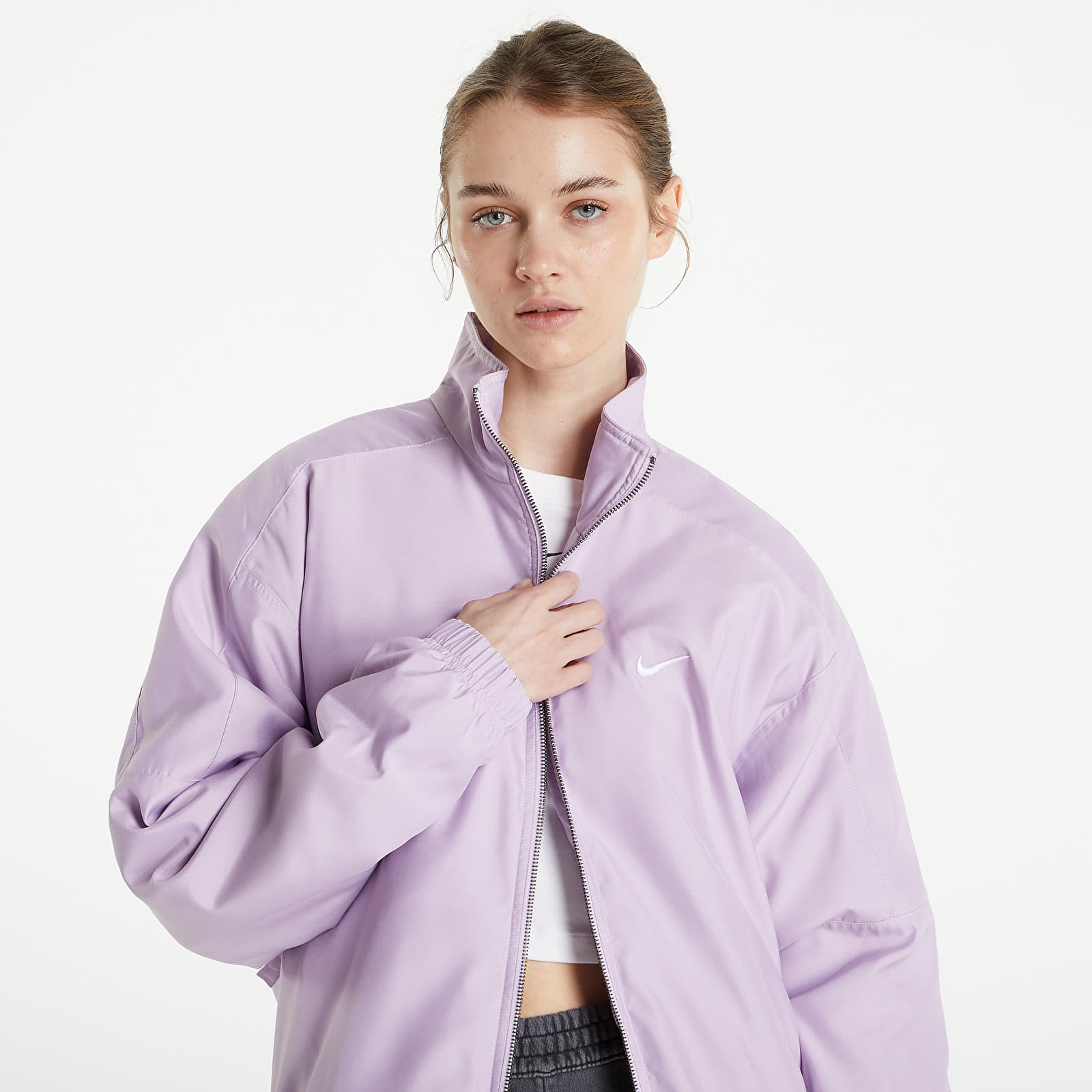 Bomber Jackets Nike Sportswear Solo Swoosh Satin Bomber Jacket