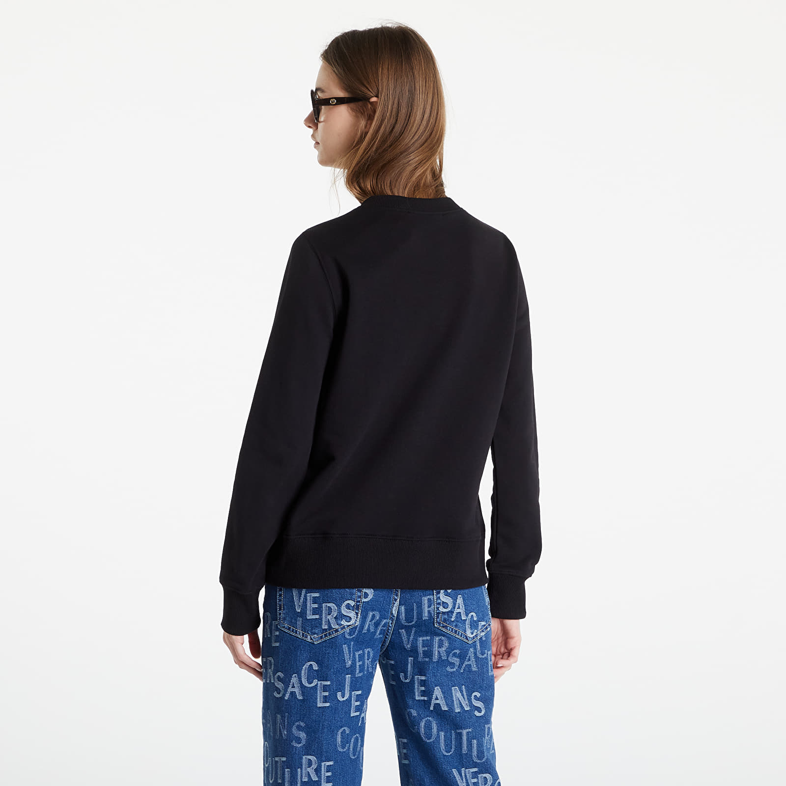 Mikiny Versace Jeans Couture Cotton Fleece Sweatshirt Black/ Gold