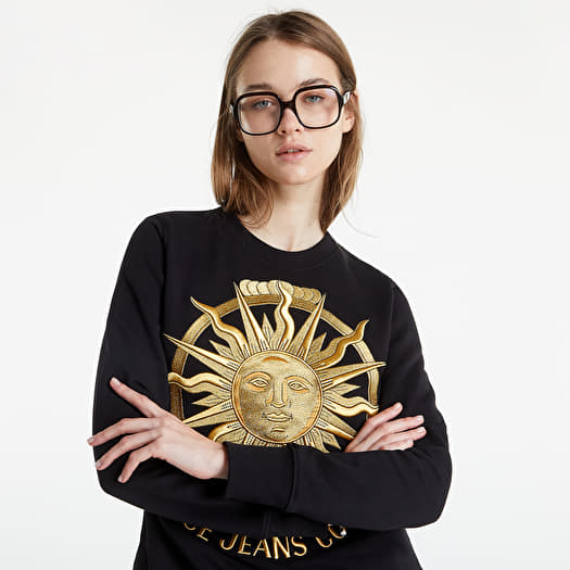 Hoodies and sweatshirts Versace Jeans Couture Cotton Fleece Sweatshirt Black Gold Footshop