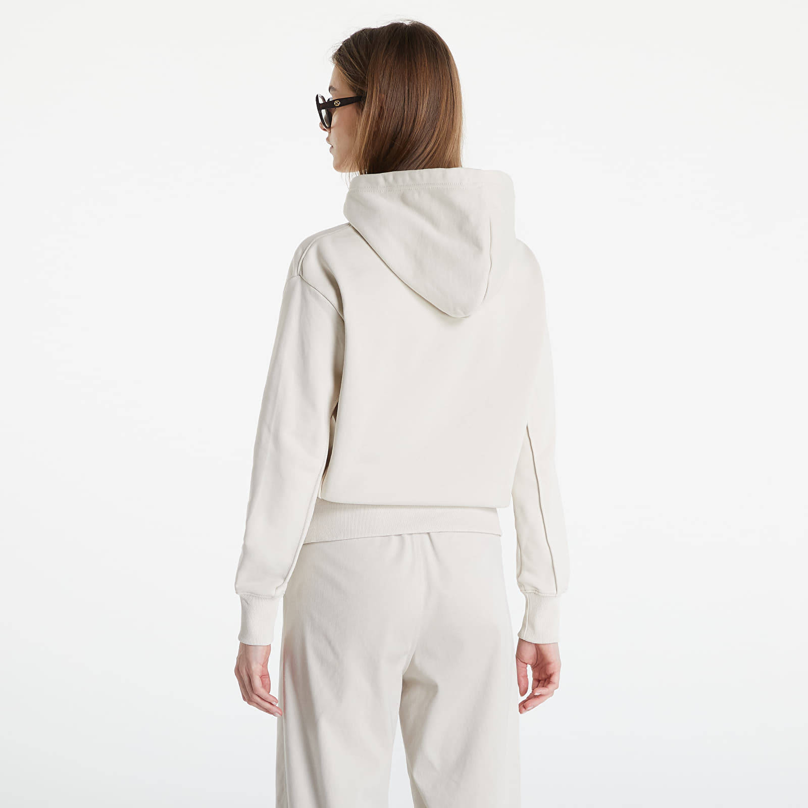 Sweatjacken und Sweatshirts Calvin Klein Jeans Monogram Logo Hoodie Eggshell