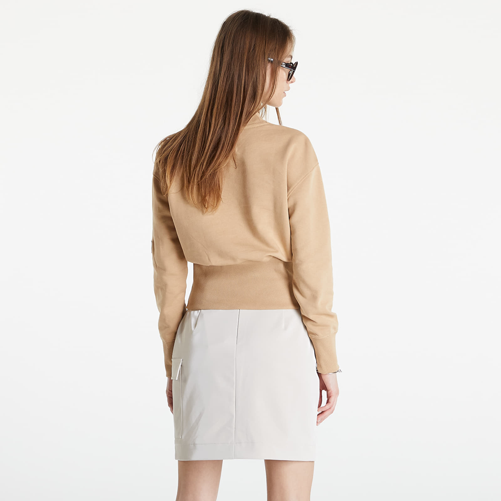 Kapuutsikud ja kampsunid Calvin Klein Jeans Faded Logo Crewneck Tawny Sand