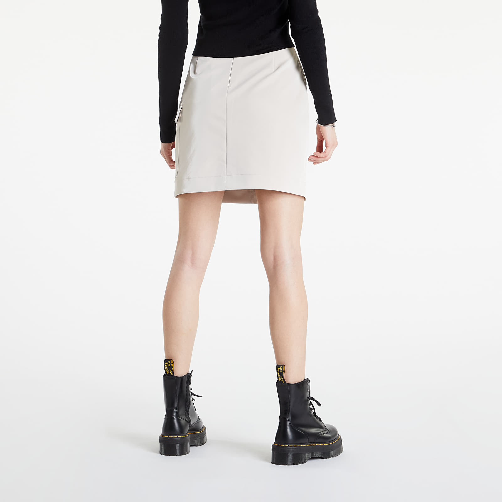 Jupes Calvin Klein Jeans Liquid Coating Skirt Eggshell