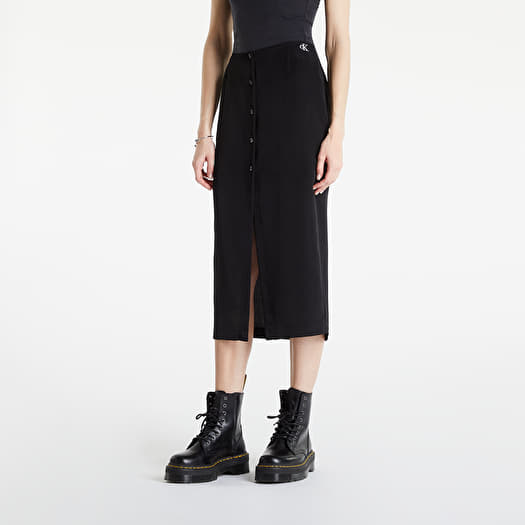 Midi jean skirt nike top