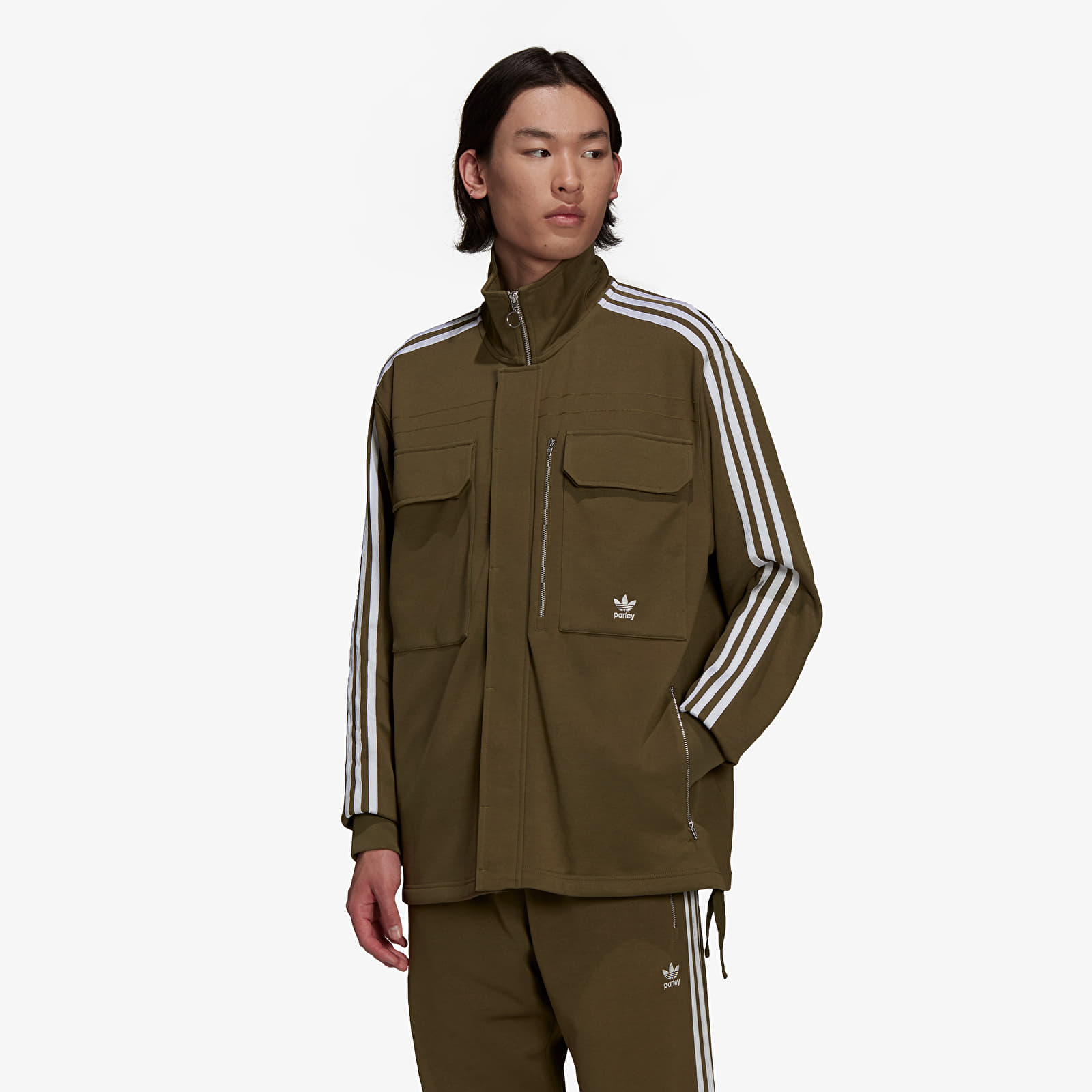 Hoodies and sweatshirts adidas Work Shirt Focus Olive Footshop