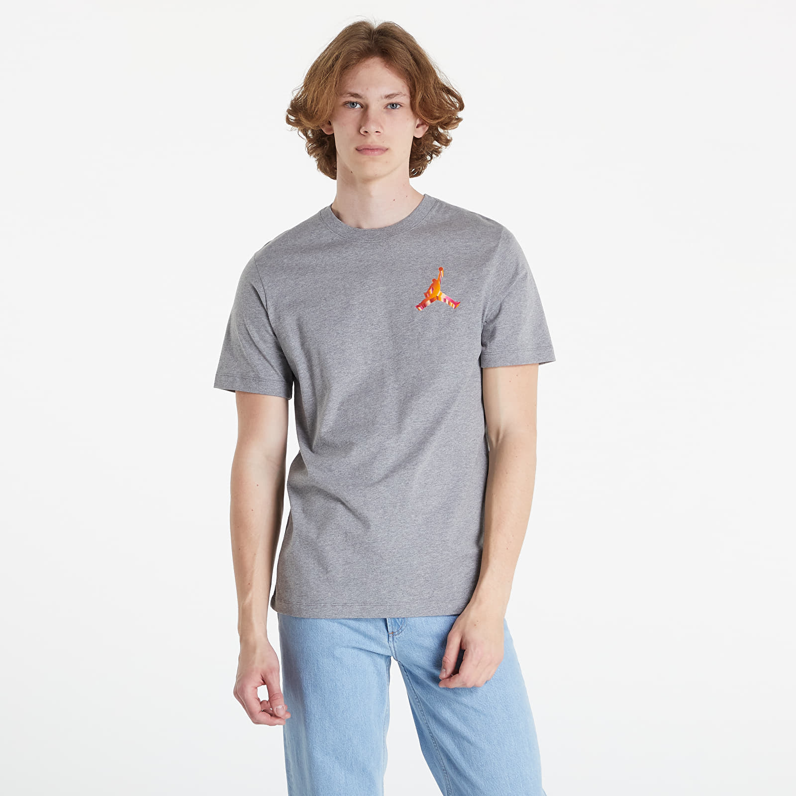 Tričká Jordan Jumpman 3D Men's Short-Sleeve T-Shirt Carbon Heather/ Light Curry